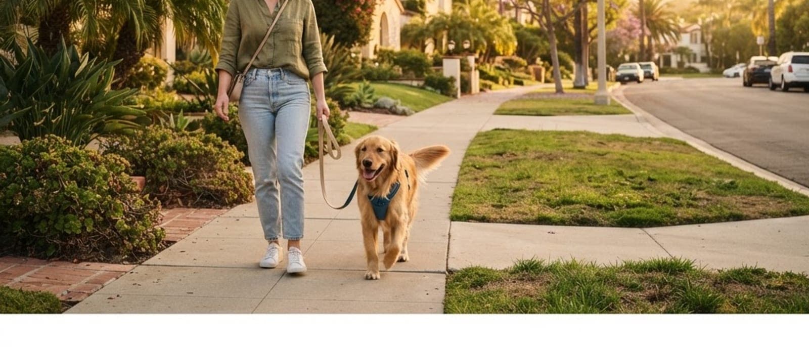 An owner training their dog under a trainer's guidance